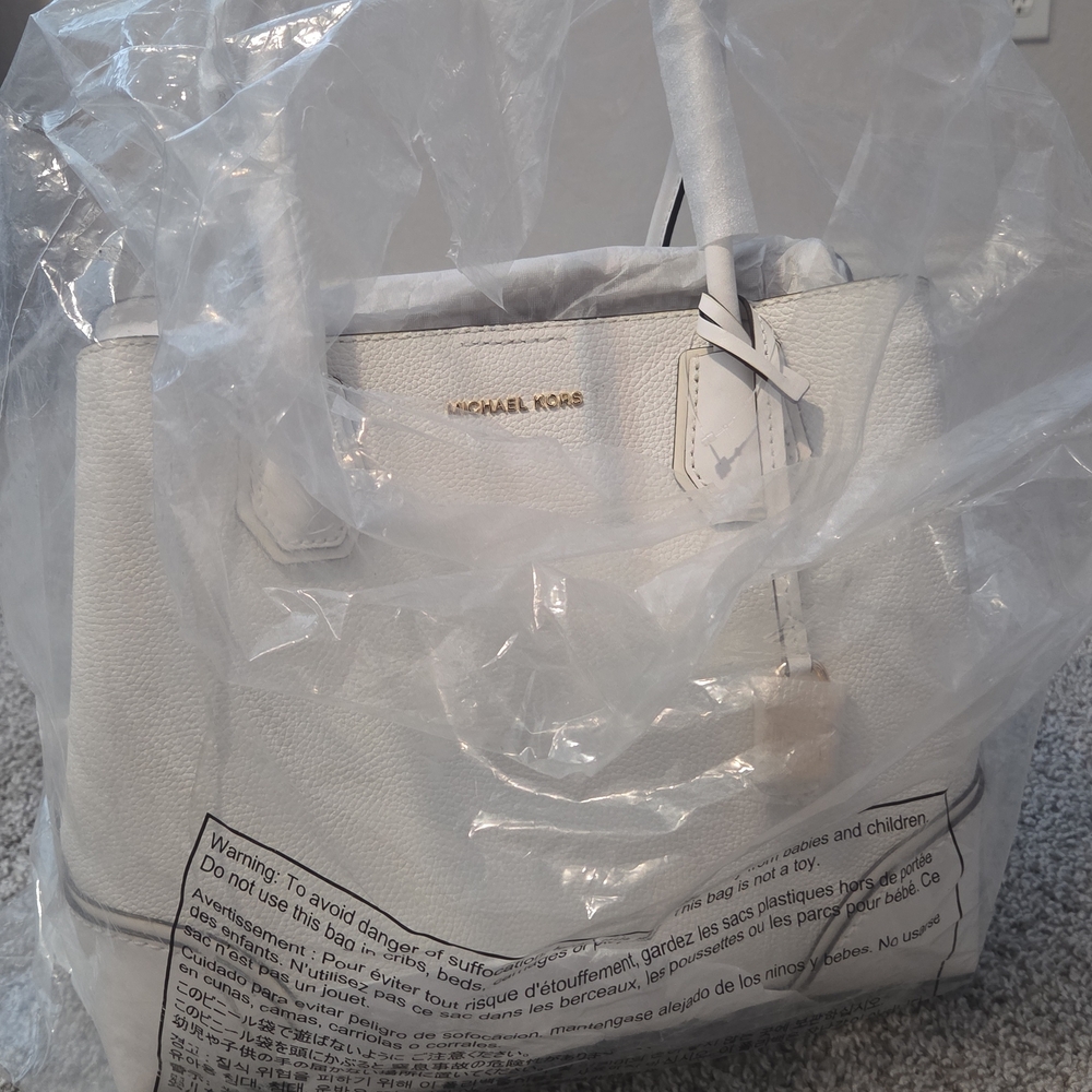Michael Kors Cream Leather Tote